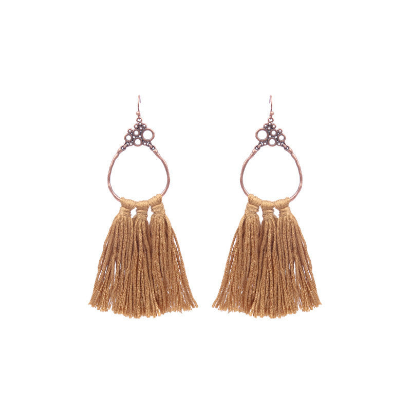 Women's Bohemian Tassel Long Earrings