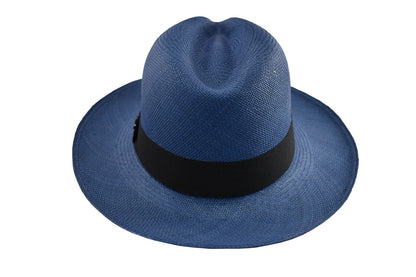 Advanced Original Panama Hat-Electric Blue Toquilla Straw-Handwoven in Ecuador(HatBox Included)