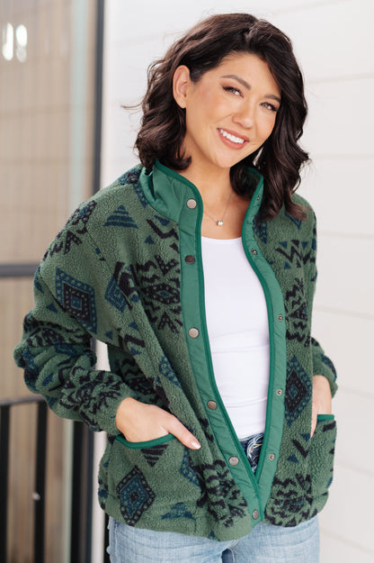 Southwestern Aztec Fleece Jacket