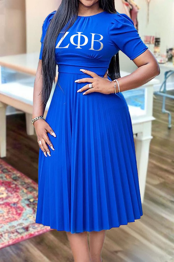 Classic Zeta Phi Beta Sorority Pleated Dress