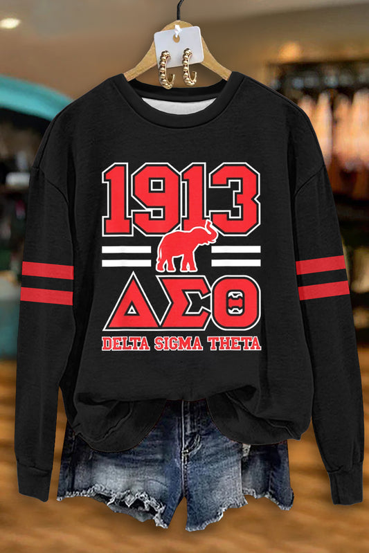 Classic Delta Sigma Theta Sorority Print Sweatshirt