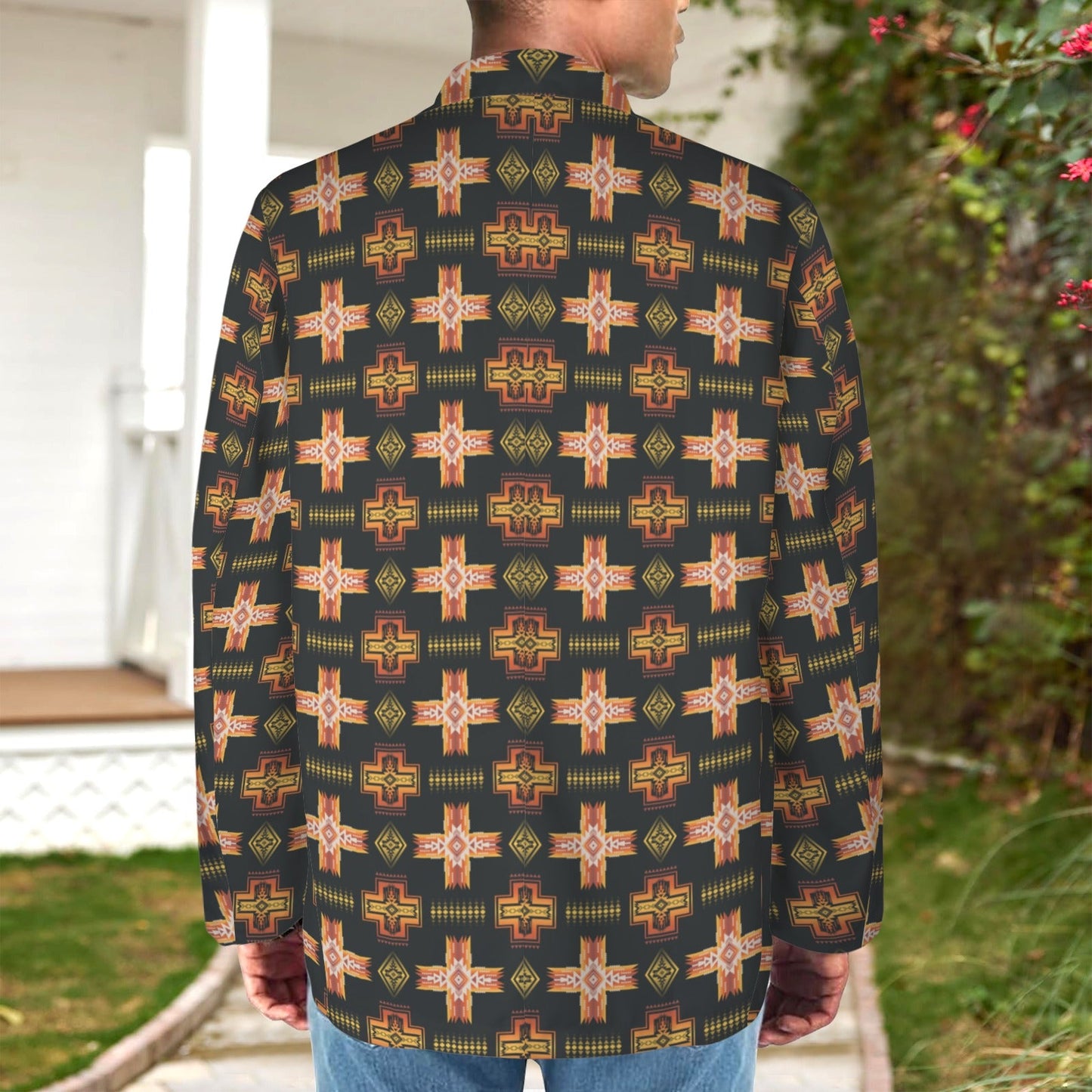 Fire Aztec Men's Western Blazer