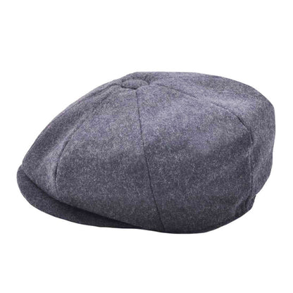 Wool Newsboy Cap Classic Button Top Baker Boy Hat