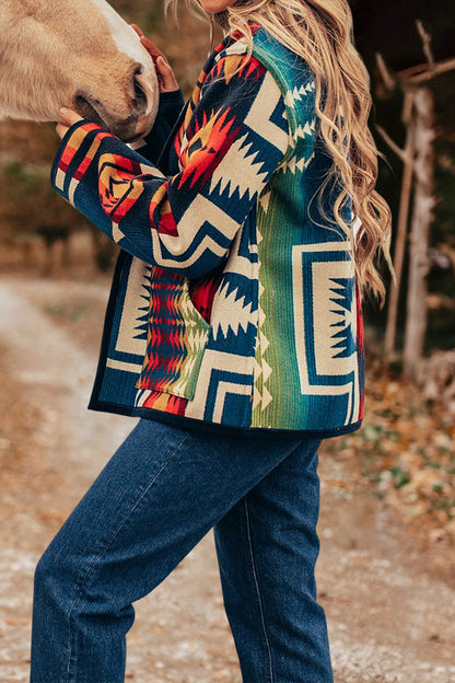 Vintage Western Aztec Print Jacket