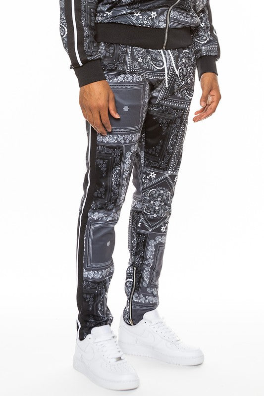 Weiv Paisley Bandana Print Track Pants choice of colors