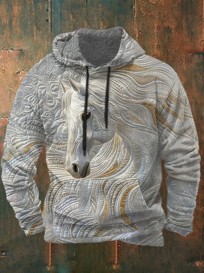 Men'S Western Animal Horse Hoodie Sweatshirt