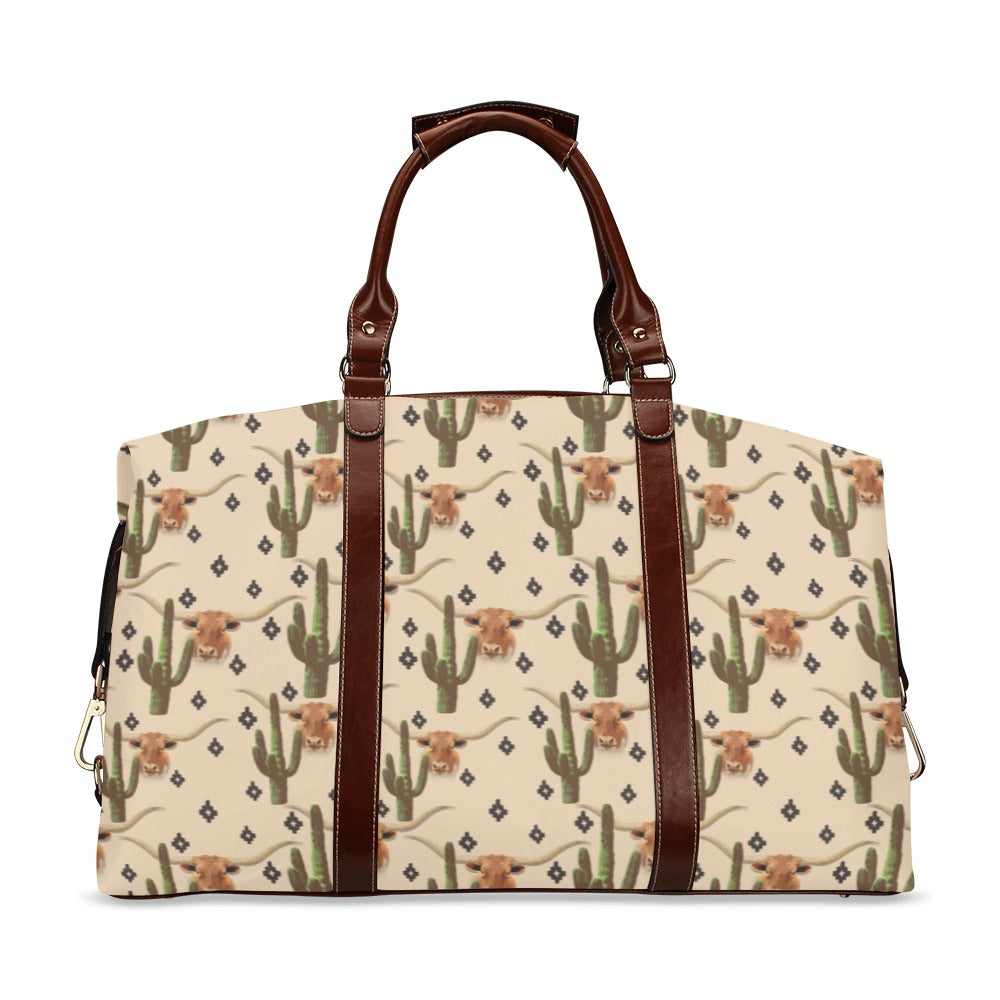 Longhorn Cactus Large Travel Flight Bag