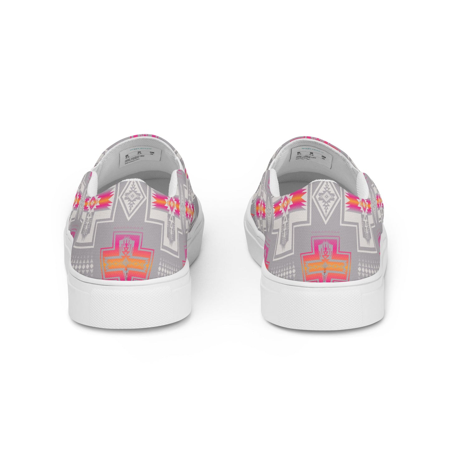 Pink Fire Aztec Women__ Slip-on Canvas Shoes