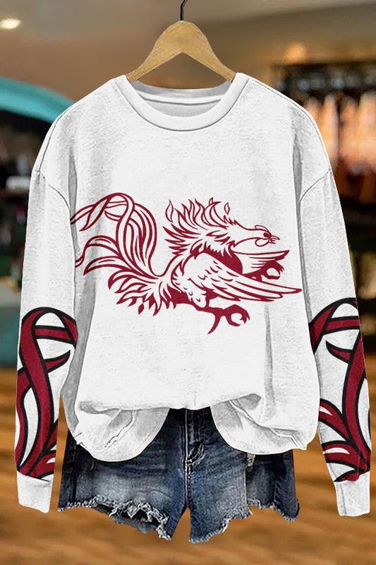 Chic Gameday South Carolina Gamecocks Print Sweatshirt