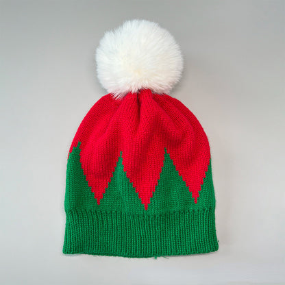 Christmas Contrast Color Warm Knit Hat