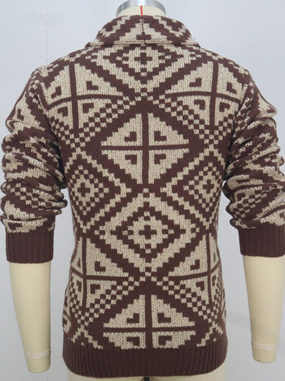 Men's Vintage Knitted Sweater Jacket