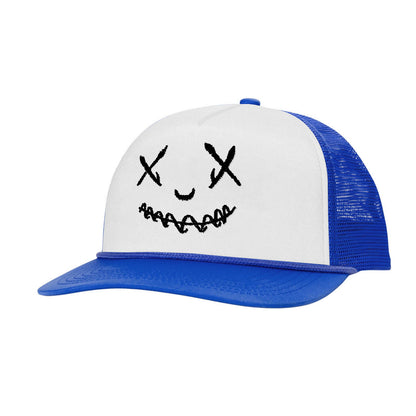 Happy Face Printed Trucker Hat