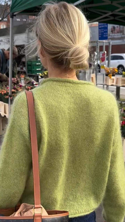 Women's Casual Solid Color Pullover Long Sleeve Sweater