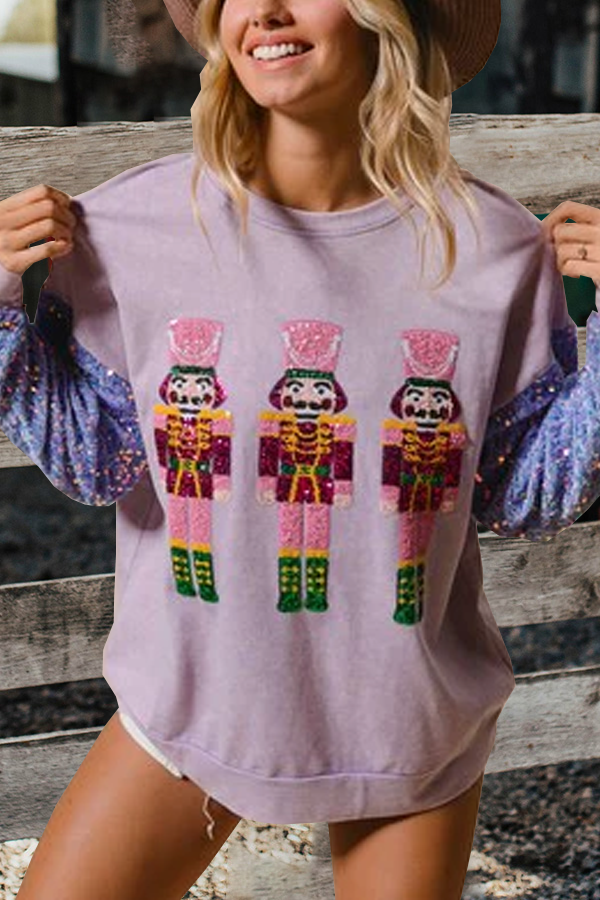 Blue Christmas Nutcracker Crewneck Sweatshirt