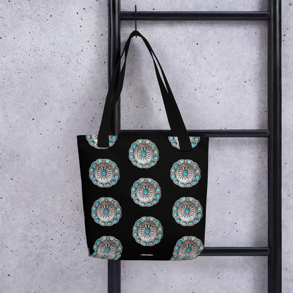 Turquoise Concho Tote Bag