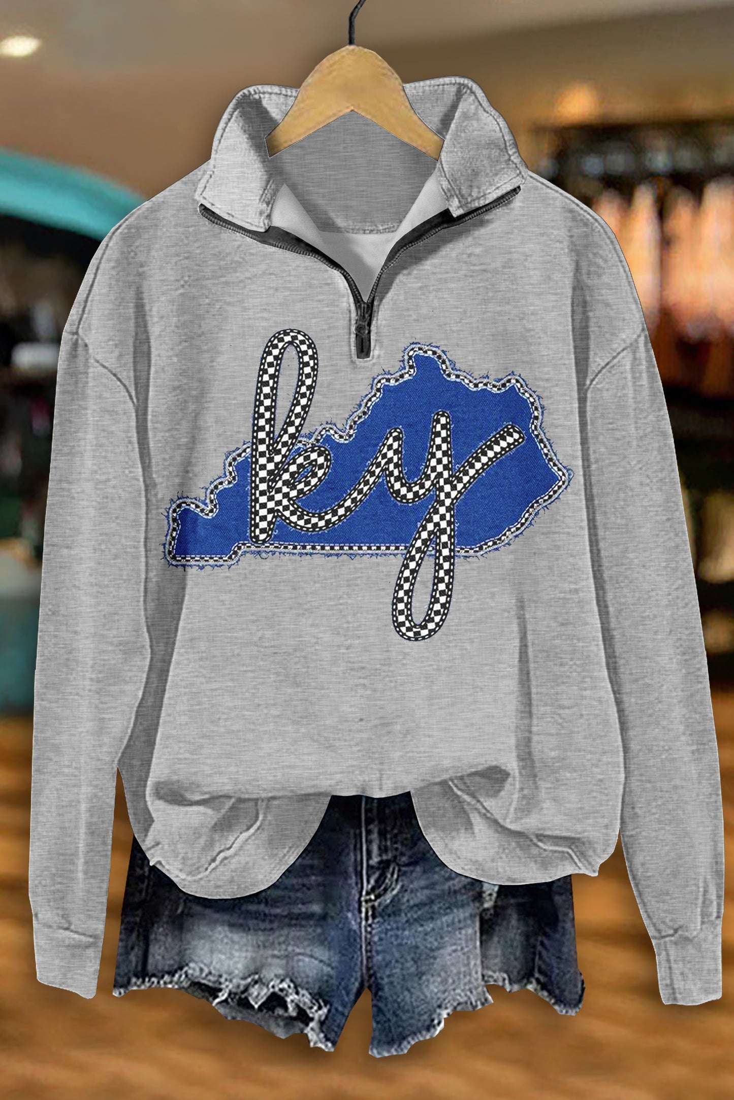 Kentucky Wildcats Basketball Game Day Print Zip-Up Sweatshirt