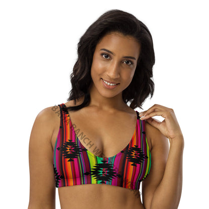 Yeehaw Aztec Serape Bikini Top