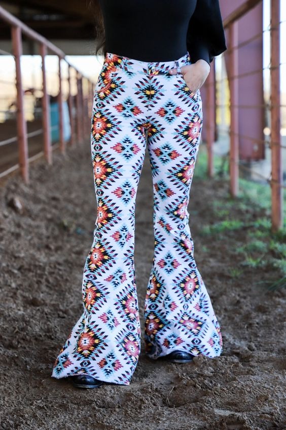 Women's Aztec Flared Redeo Pants