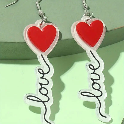 Valentine's Day Heart Love Earrings