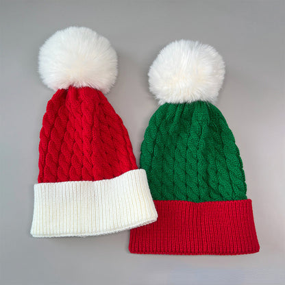 Christmas Contrast Color Warm Knit Hat