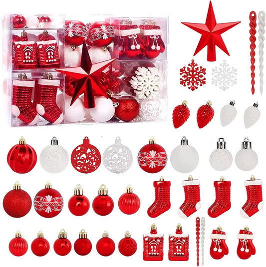 132 pcs Christmas Tree Decoration Set