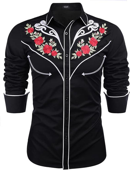 Men's Long Sleeve Cowboy Shirt