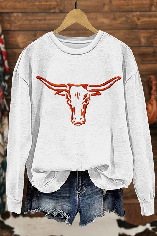 Classic Gameday Longhorns Print Sweatshirt