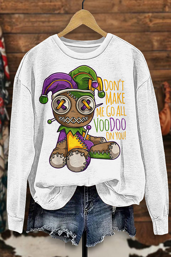 Voodoo Doll Print Sweatshirt