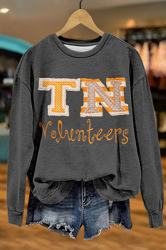 Cute Gameday Tennessee Volunteers Print Sweatshirt