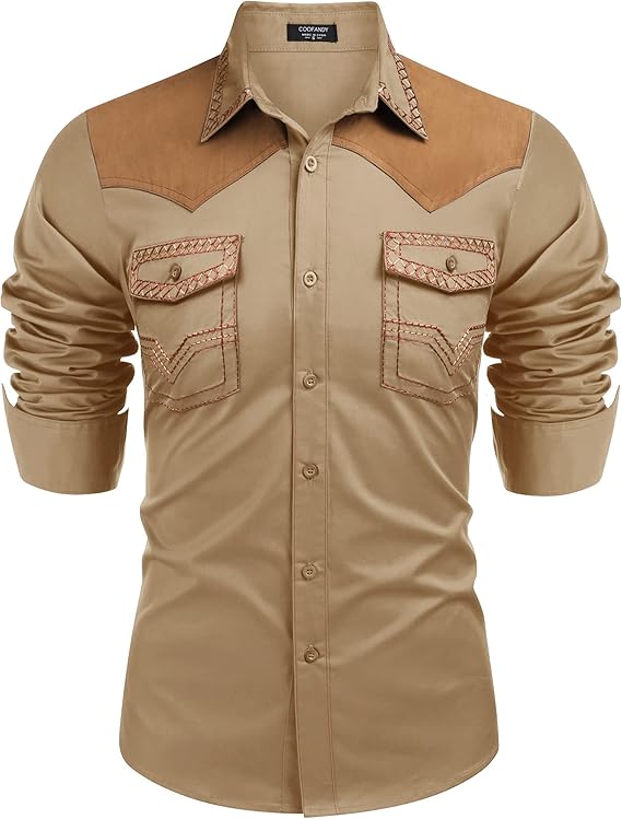 Men's Western Long Sleeve Cowboy Shirt