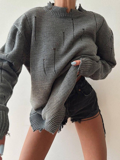 Vintage Distressed Turtleneck Sweater