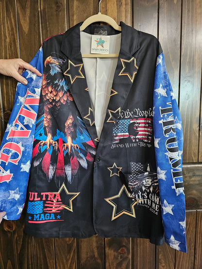 ULTRA MAGA TRUMP WOMENS BLAZER