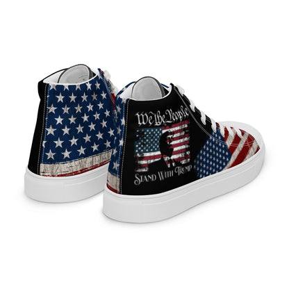 Hells Comin' With Me Men__ high top canvas shoes