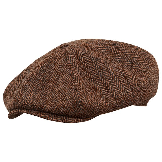 [NEW!]PEAKED CAPS Genuine Scottish Harris Tweed 8 Panels Man Cap Wool Peaky-