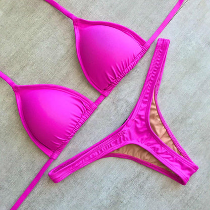 Solid Color Fashion Resort Bikini