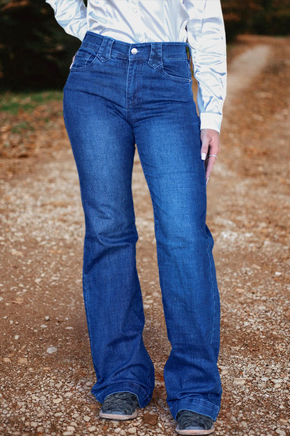 Vintage Washed Straight Jeans