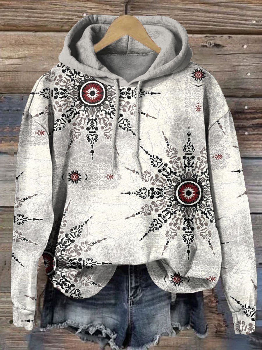 Vintage Ethnic Pattern Art Print Casual Sweatshirt