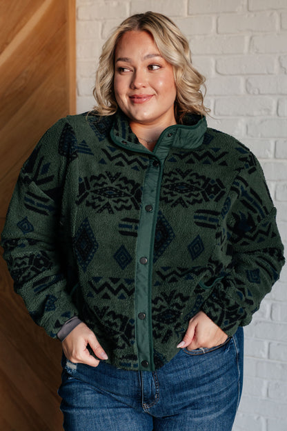 Southwestern Aztec Fleece Jacket