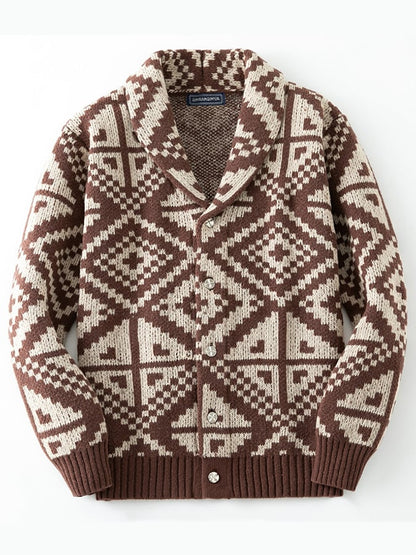 Men's Vintage Knitted Sweater Jacket