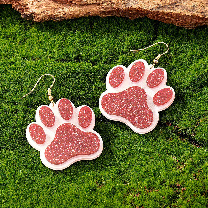 Cute Tiger Paw Gameday Earrings