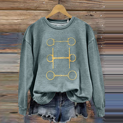 Vintage Tribal Saddle Embroidery Casual Sweatshirt