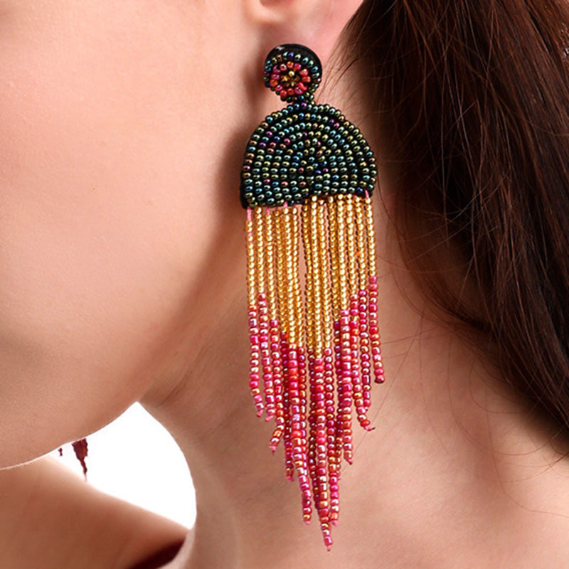 Bohemian Retro Ethnic Style Tassel Earrings