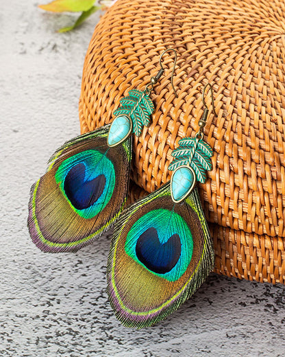 Peacock Feather Earrings