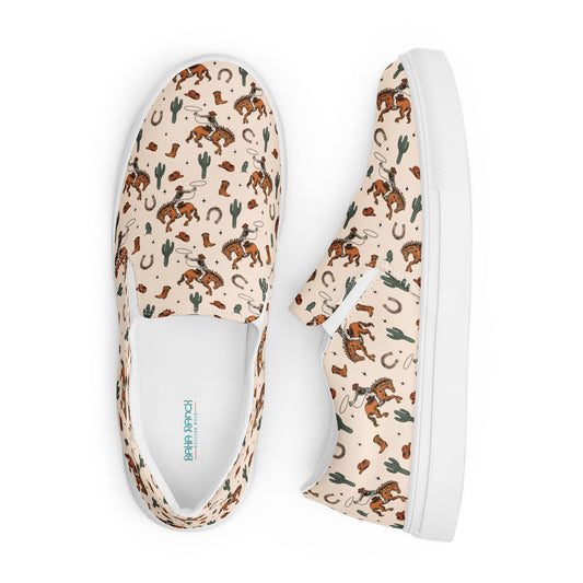 Rodeo Cowboy Women__ Slip-on Canvas Shoes