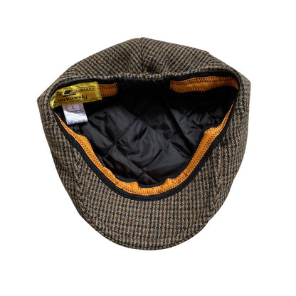 THE PEAKED Marl Flat Hat Taran-Harris Tweed