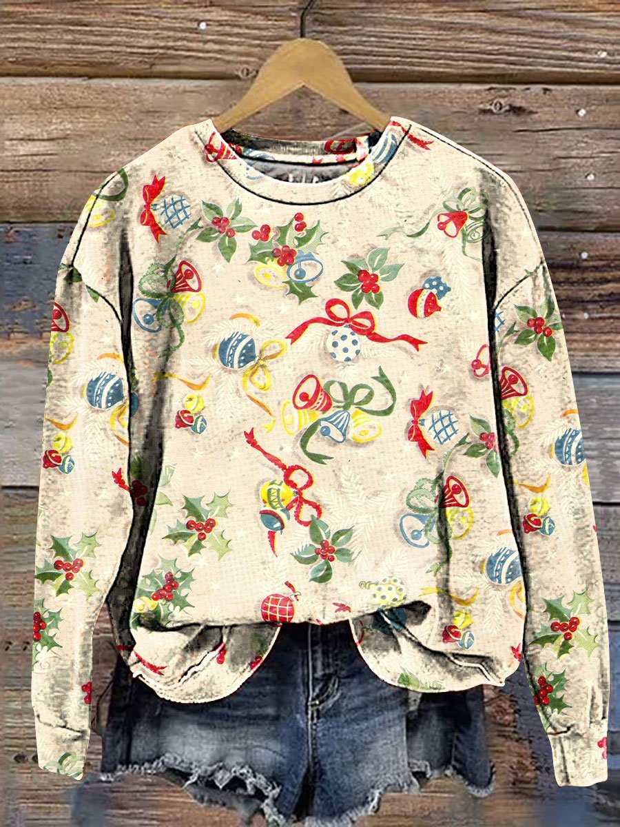 Christmas Bells Art Print Casual Sweatshirt