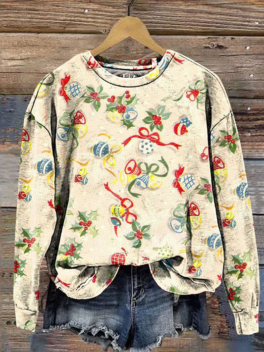 Christmas Bells Art Print Casual Sweatshirt