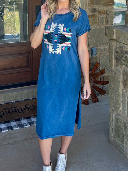 Blue Cross T-Shirt Dress