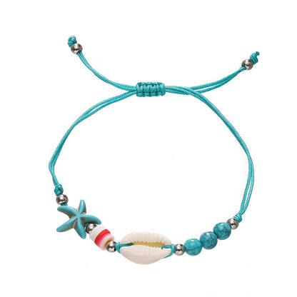 Beach Surf Hawaiian Hand-woven Starfish Shell Bracelet