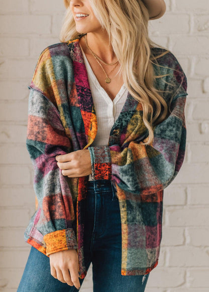 Ada Multicolor Plaid Cardigan/Jacket